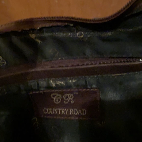 Leather work purse with rhinestone - Picture 8 of 10